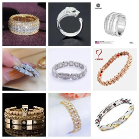 Cartier, Gucci, and Chrome Hearts bracelets and rings-4642  